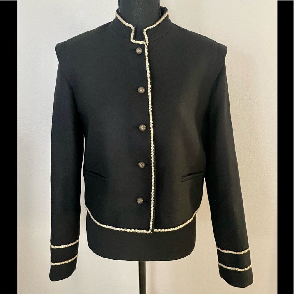 NWT Zara Cropped Jacket With Gold Detail